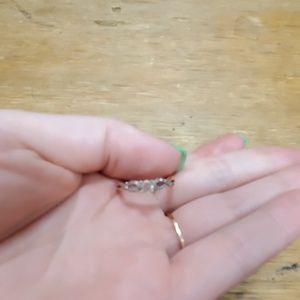 Zales rose rhodium promise ring